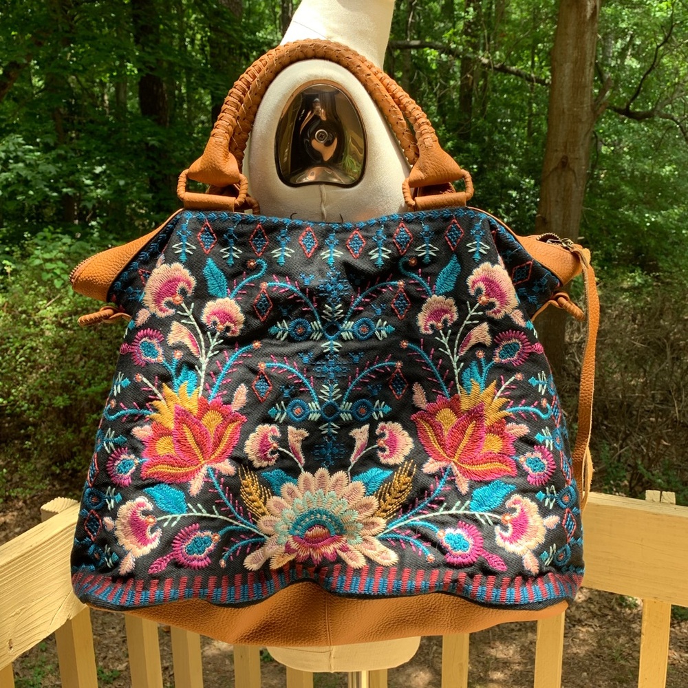 Johnny Was Embroidered Weekender Bag